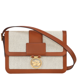 Box-Trot M Crossbody bag , Cognac - Canvas