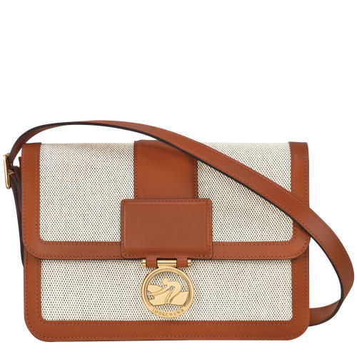 Box-Trot M Crossbody bag , Cognac - Canvas - View 1 of  6