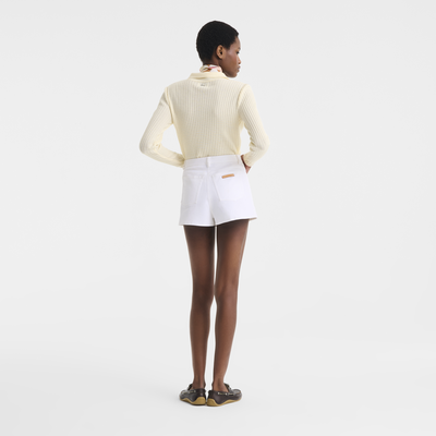null Shorts, White
