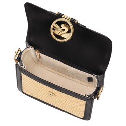 Box-Trot Crossbody bag S, Straw/Black