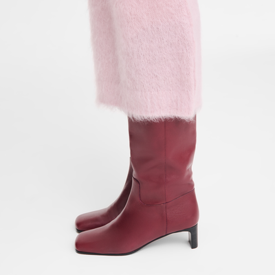 La Cavalière Heel boots, Pomegranate
