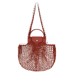 Le Pliage Collection L Mesh bag , Terracotta - Canvas