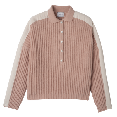 null Jersey con cuello tipo polo, Carne