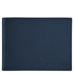 Le Foulonné Wallet , Navy - Leather