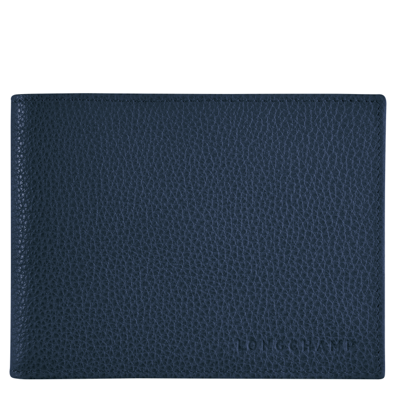 Le Foulonné Wallet , Navy - Leather  - View 1 of 2