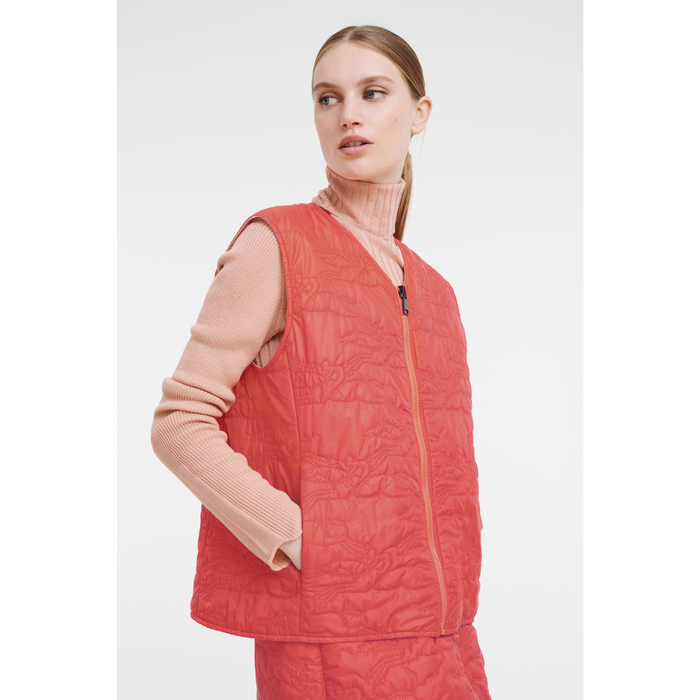 Fall-Winter 2022 Collection Reversible vest, Orange/Pink