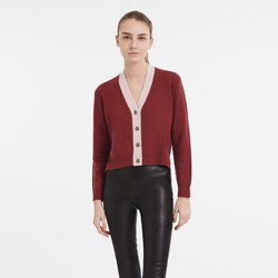 Strickjacke , Andere - Mahagoni/Puder