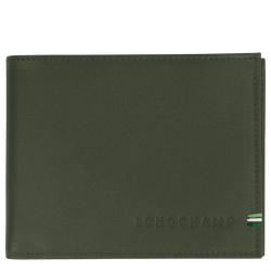 Longchamp sur Seine Wallet , Khaki - Leather