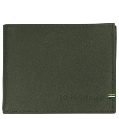 Portefeuille Longchamp sur Seine , Cuir - Kaki - Vue 1 de 3