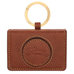 &Eacute;pure Key ring , Brown - Leather
