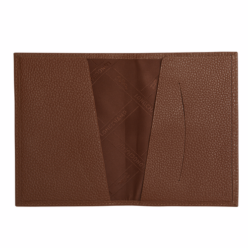 Le Foulonné Passport cover , Caramel - Leather - View 2 of 2