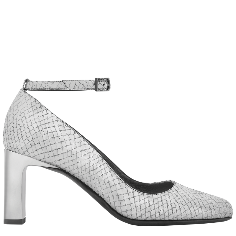 Pumps Longchamp Métal , Leder - Silber  - Ansicht 1 von 2