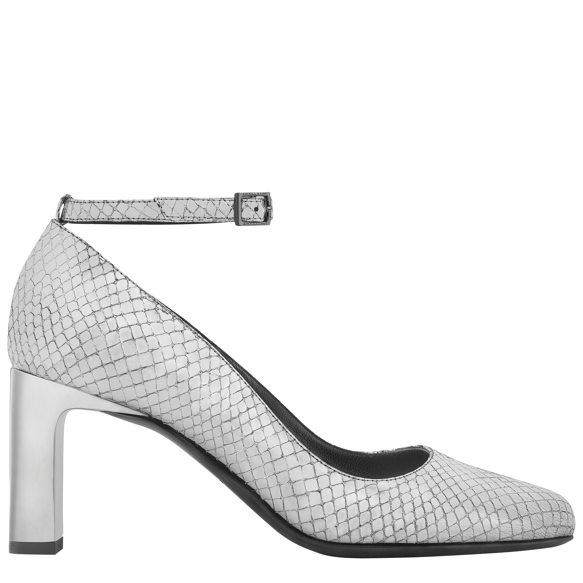 Longchamp Métal Zapatos de tacón, Plateado