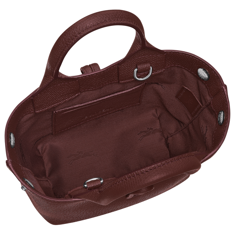 Le Roseau Bolso con asa superior XS , Cuero - Burdeos  - Vista 5 de 6