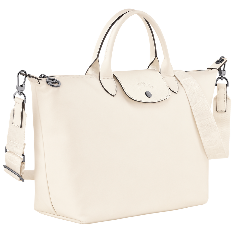 Le Pliage Xtra L Handbag , Ecru - Leather  - View 2 of  5