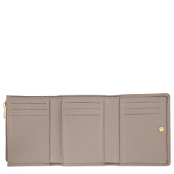 Brieftasche im Kompaktformat Le Foulonné , Leder - Turteltaube