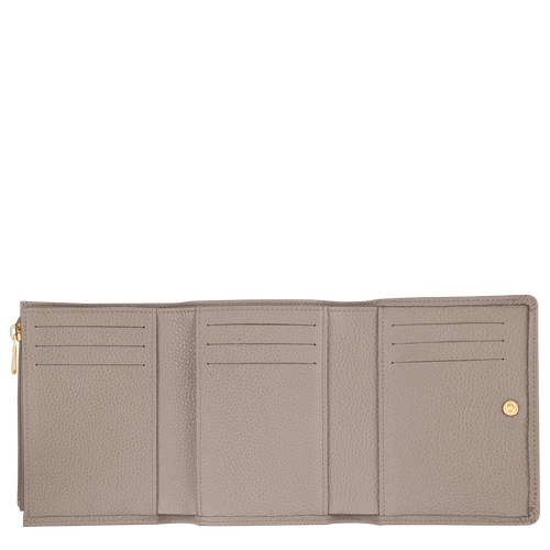 Brieftasche im Kompaktformat Le Foulonné , Leder - Turteltaube - Ansicht 3 von 4