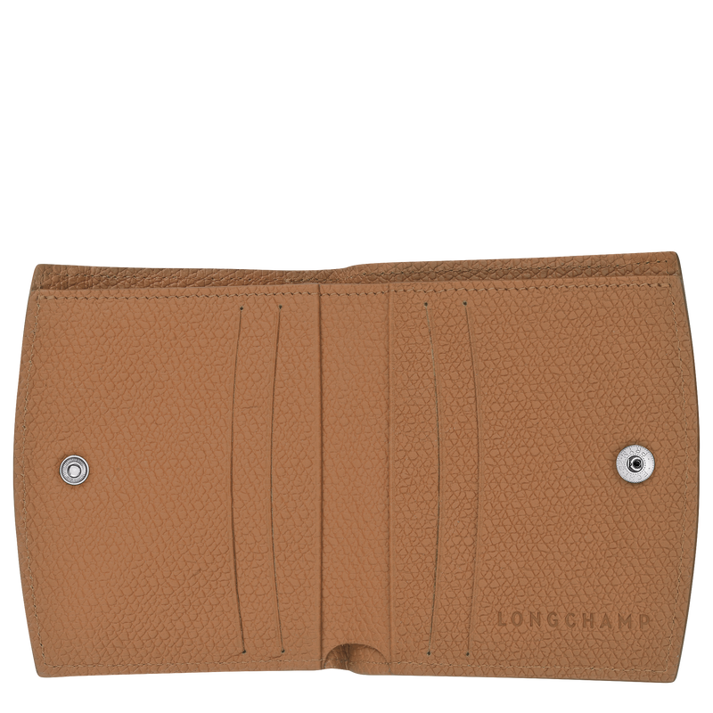 Brieftasche im Kompaktformat Le Roseau , Leder - Naturel  - Ansicht 3 von 4