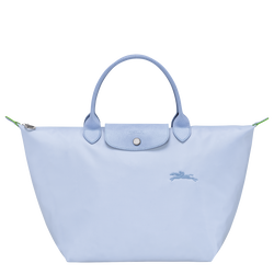 Le Pliage Green M Handbag , Sky Blue - Recycled canvas