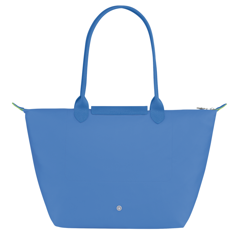 Le Pliage Green L Tote bag , Cornflower - Recycled canvas  - View 4 of  6