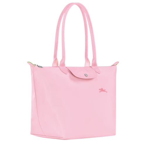 Le Pliage Green L Tote bag , Pink - Recycled canvas - View 2 of 5