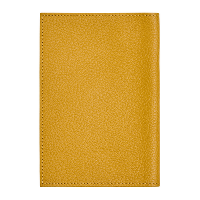 Le Foulonn&eacute; Passport cover , Nutmeg - Leather