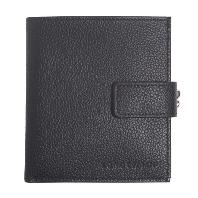Portefeuille compact Le Foulonn&eacute; , Cuir - Noir