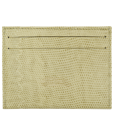 Porte-cartes Longchamp Pocket , Cuir - Pistache