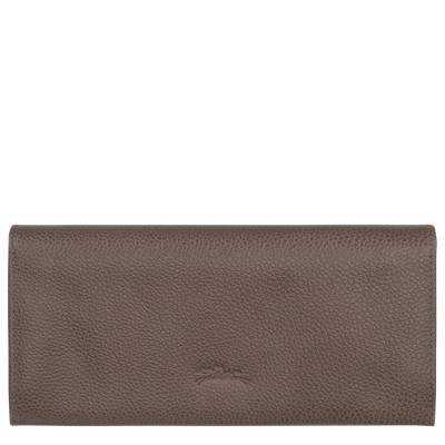 Le Foulonné Lange continentale portemonnee , Taupe - Leder