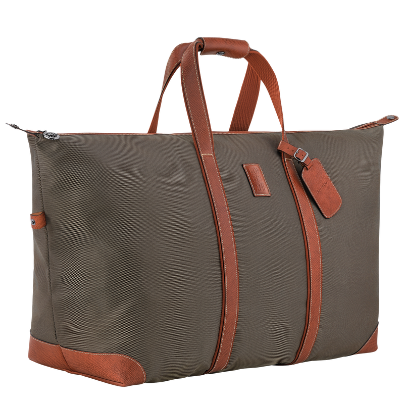 Reisetasche L Boxford , Recyceltes Canvas - Braun  - Ansicht 3 von 5