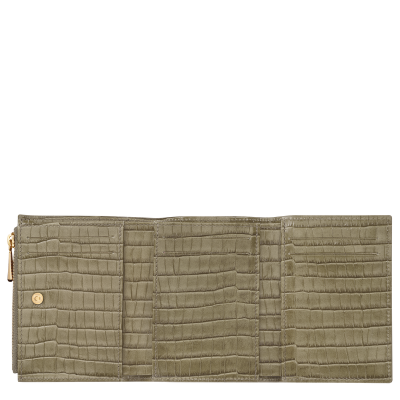 Longchamp Pocket Compact wallet , Olive - Leather  - View 3 of  3