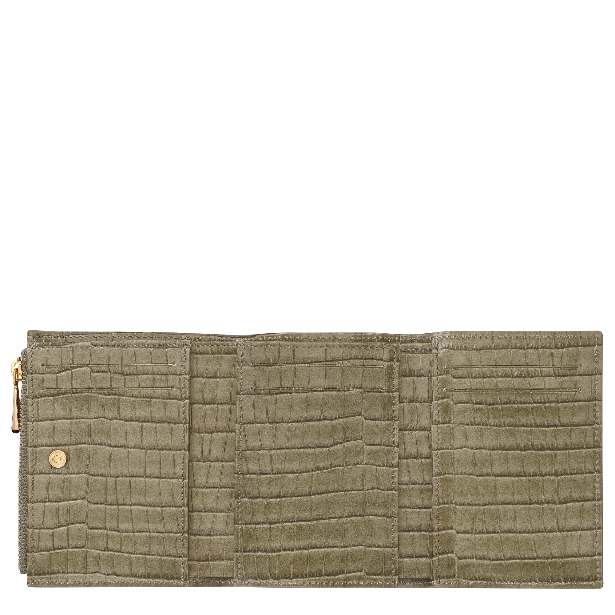 Compact wallet, Olive - View 3 of
3 - zoom in Longchamp Pocket Compact wallet, Olive