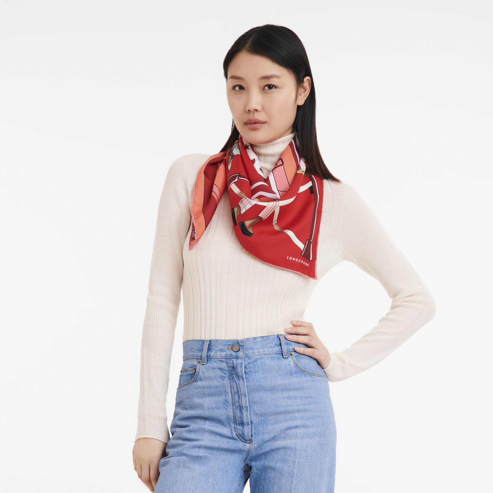 longchamp le pliage filet scarf