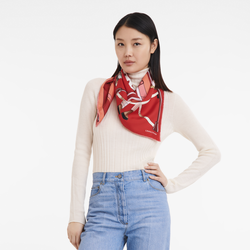 Jockey Longchamp Silk scarf 90 , Red - OTHER