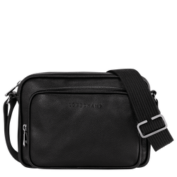 Le Foulonné S Camera bag , Black - Leather