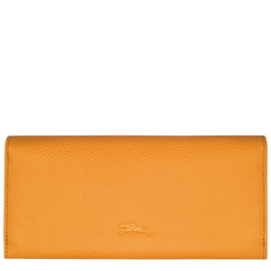 Le Foulonné Continental wallet , Apricot - Leather