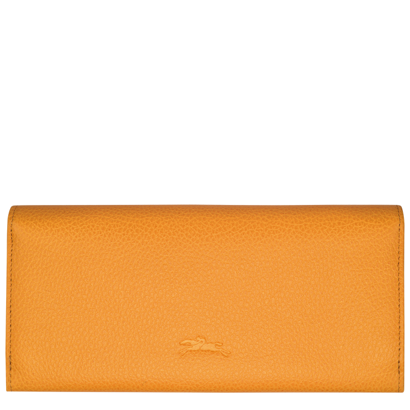 Le Foulonné Continental wallet , Apricot - Leather  - View 2 of  4