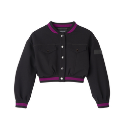 Short jacket , Black - Double-sided fabric