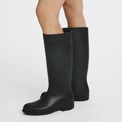 Flache Stiefel Cheval Longchamp , PVC - Schwarz