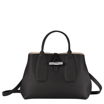 Le Roseau M Handbag Black - Leather | Longchamp US