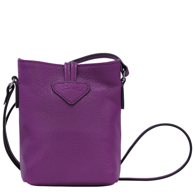 Roseau 系列 斜背袋 XS , 紫色 - 皮革  - 查看 3 5