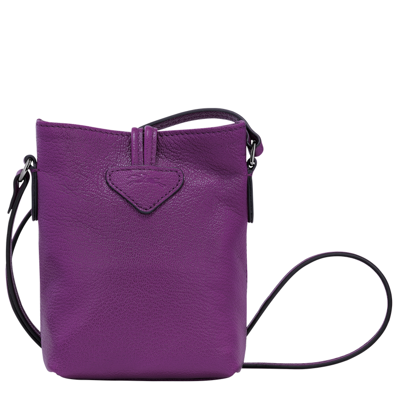 Roseau XS Crossbody bag , Violet - Leather  - View 3 of  5
