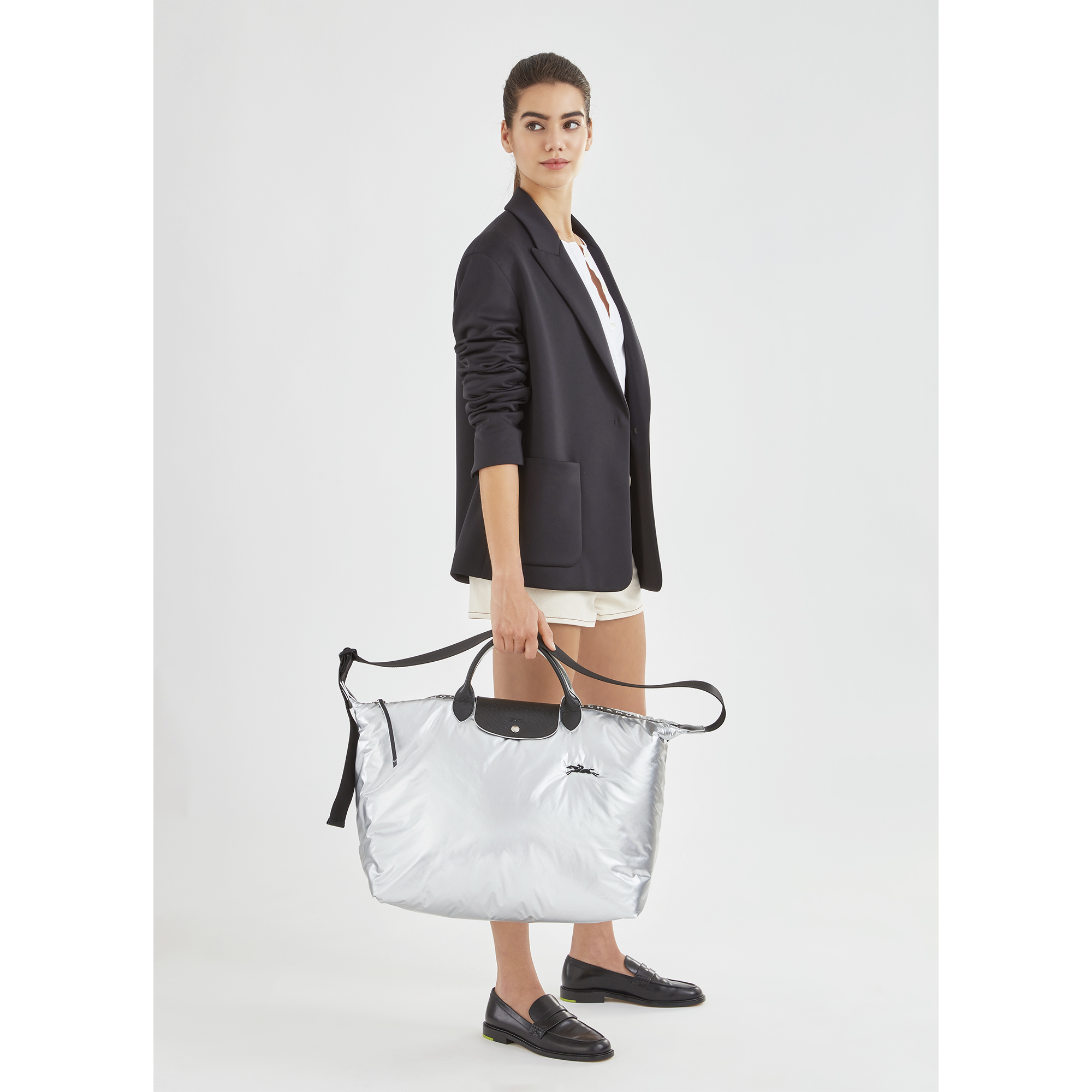 longchamp black tote large