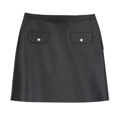 Falda , Cuero - Negro