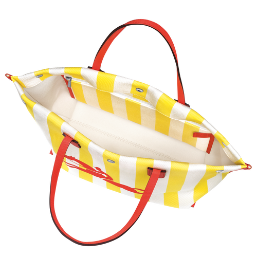 Roseau Essential Tote bag L, Yellow/White