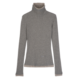Thin turtleneck sweater , Grey - Jersey