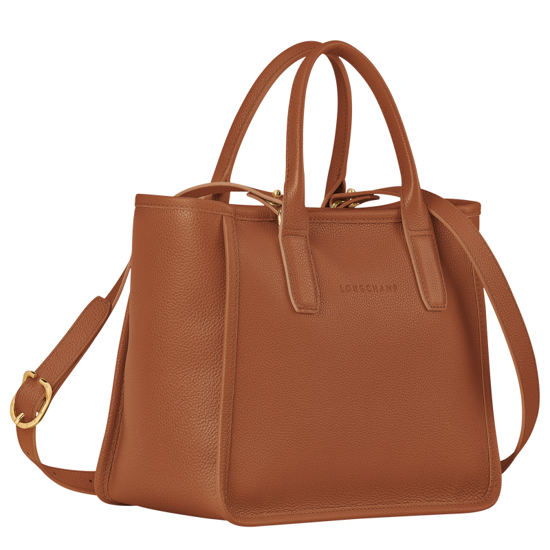 Le Foulonné M Tote bag Caramel - Leather (10156021121) | Longchamp GB