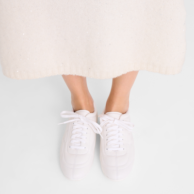 On-The-Go Sneakers , White - Leather