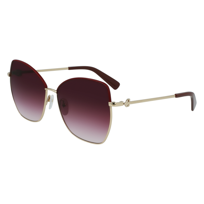 Spring-Summer 2021 Collection Sunglasses, Gold/Burgundy