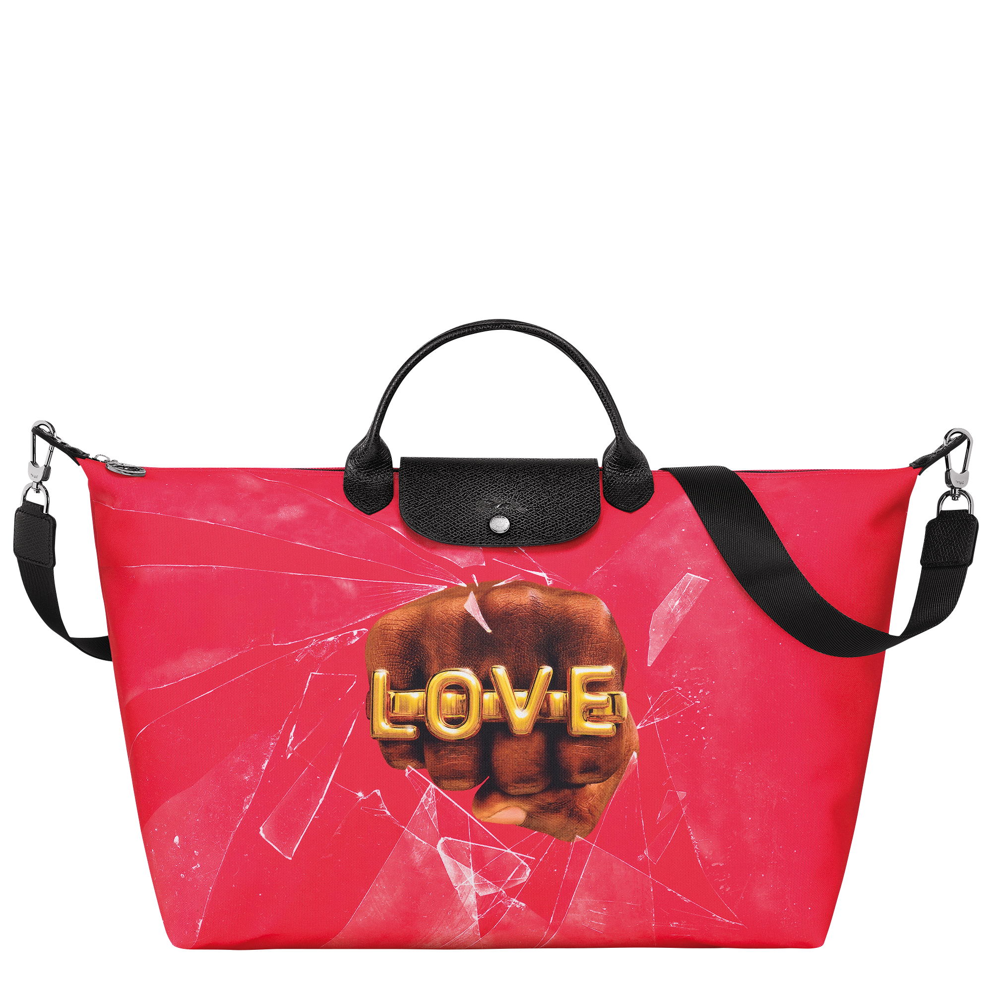Longchamp x ToiletPaper Reisetasche S, Rot